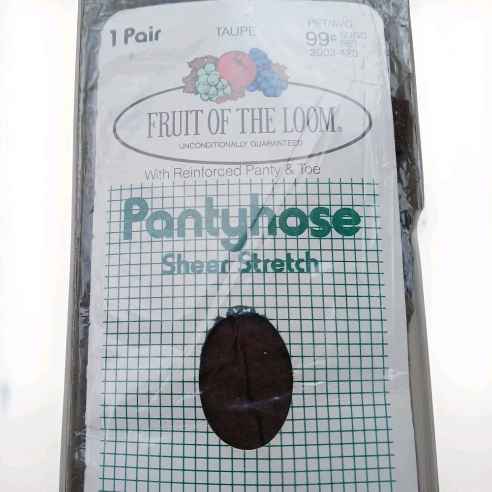 Fruit Of The Loom Pantyhose Sheer Stretch Vintage